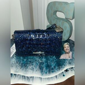 Brahmin Royal Blue Minuette Crossbody leather bag NWT